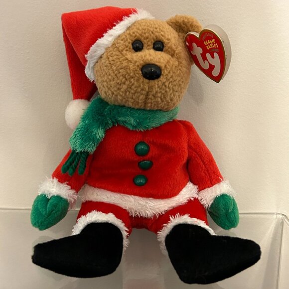 TY BEANIE BABY Kringle The Bear With Tags Retired 2004 Plush 9" - Picture 1 of 8